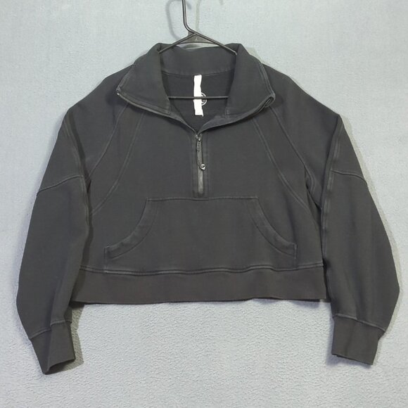 Lululemon Sweatshirt Women's M/L Black Scuba Oversized Funnel Neck Shirt - Picture 2 of 9